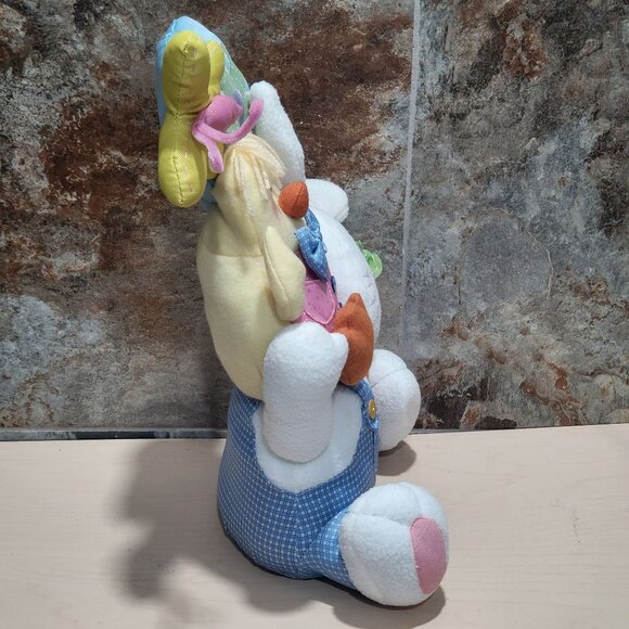 Blossoms & Blooms Seated Easter Bunny Rabbit Chick Butterfly Flower Carrot Plush - Picture 6 of 11